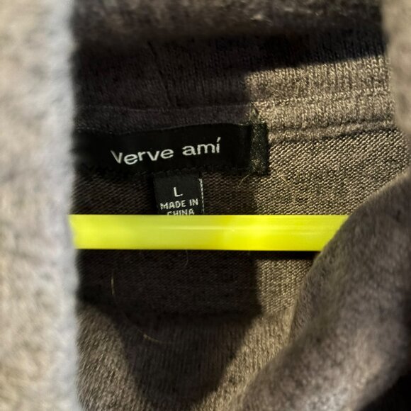 Verve Ami Womens Granite Heather Cowl Neck Long Sleeve Sweater Top L - Picture 4 of 8